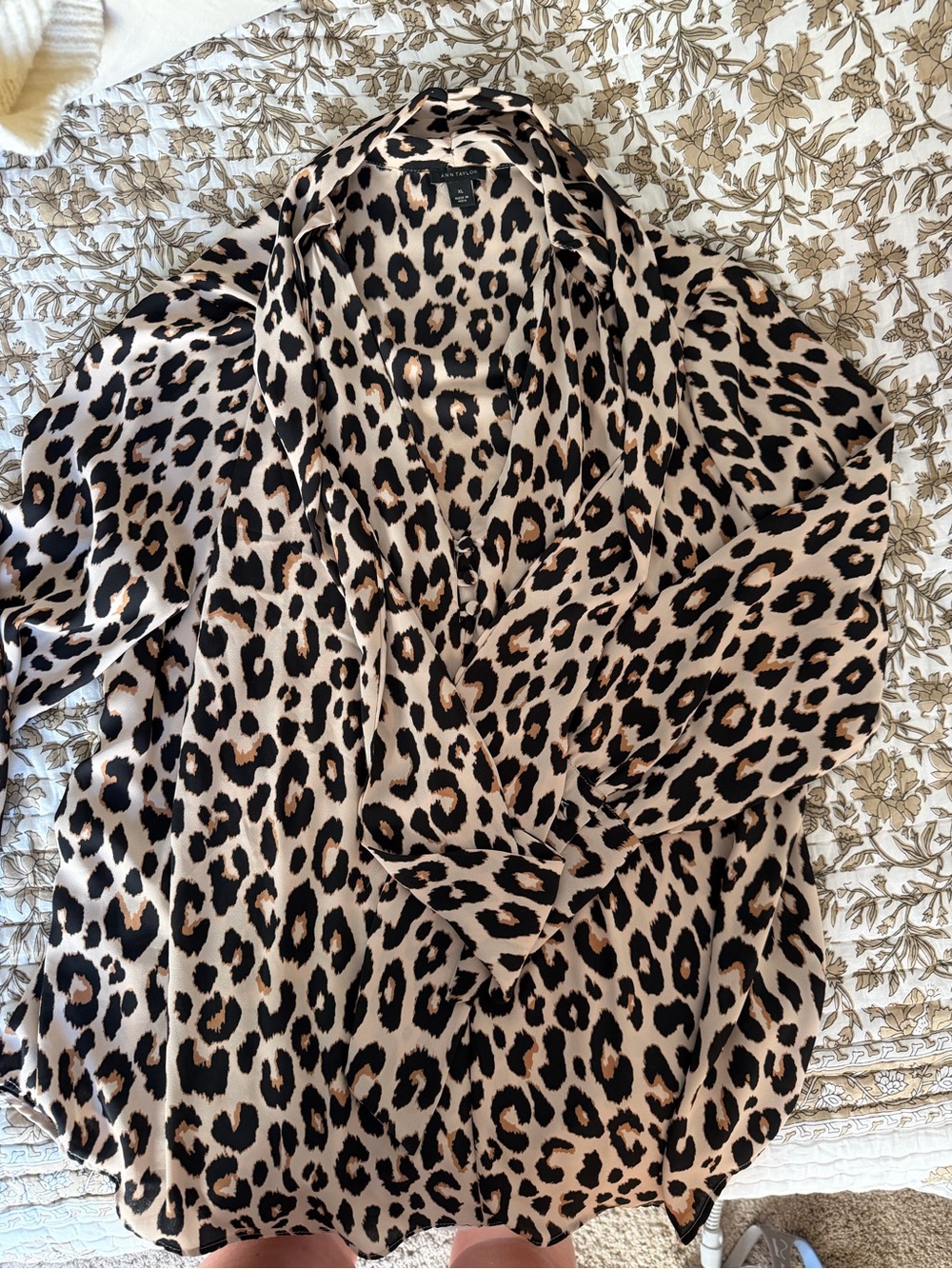 Ann Taylor Leopard-Print Blazer Jacket - Beige & Black